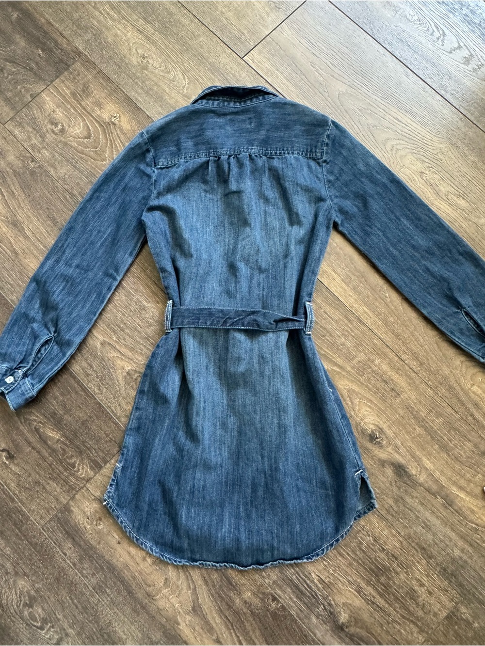 SET OF 2 Girls Size 8 Old Navy Dress Bundle Pink Velvet + Denim Shirt Dress - Picture 6 of 9